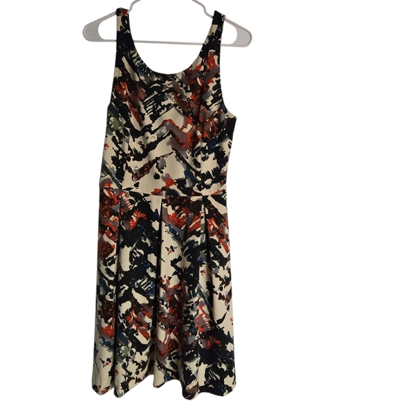 MAEVE Anthropologie Womens L Dress Capelle Fit & Flare Pockets Knee Length Lined - Picture 2 of 5